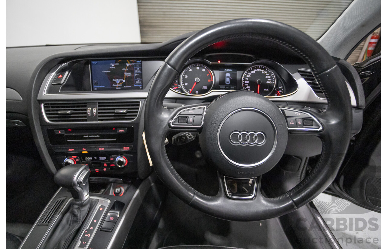 2/2015 Audi A4 S-Line 1.8 TFSI B8 (8K) MY15 4D Sedan Myth Black Metallic Turbo 1.8L