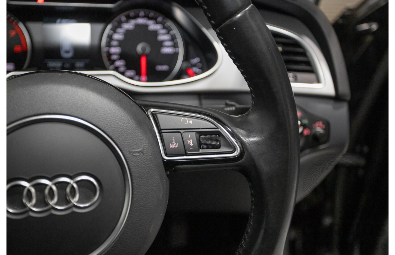 2/2015 Audi A4 S-Line 1.8 TFSI B8 (8K) MY15 4D Sedan Myth Black Metallic Turbo 1.8L