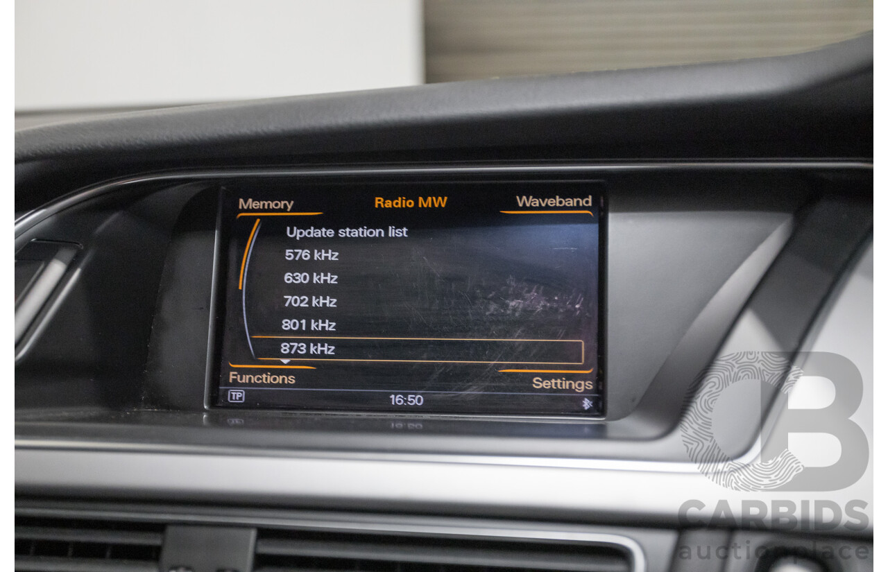 2/2015 Audi A4 S-Line 1.8 TFSI B8 (8K) MY15 4D Sedan Myth Black Metallic Turbo 1.8L