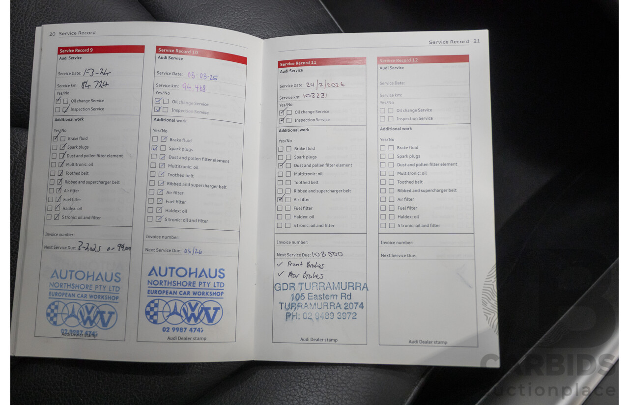 2/2015 Audi A4 S-Line 1.8 TFSI B8 (8K) MY15 4D Sedan Myth Black Metallic Turbo 1.8L