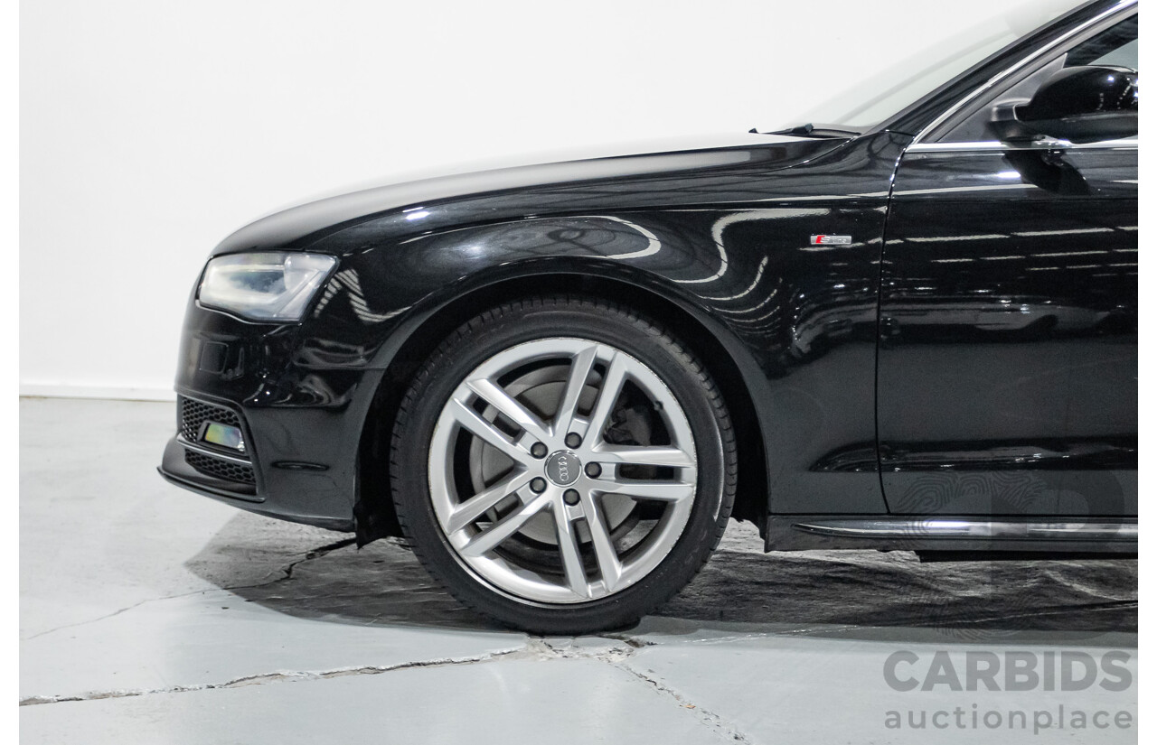 2/2015 Audi A4 S-Line 1.8 TFSI B8 (8K) MY15 4D Sedan Myth Black Metallic Turbo 1.8L