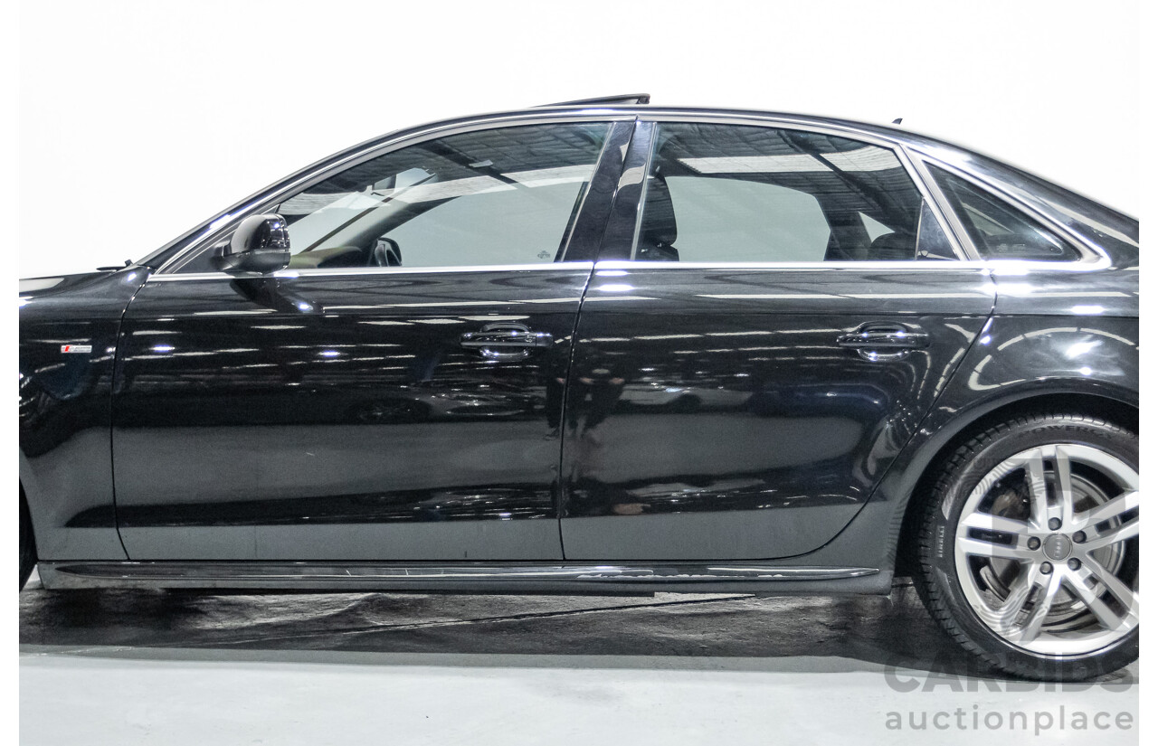 2/2015 Audi A4 S-Line 1.8 TFSI B8 (8K) MY15 4D Sedan Myth Black Metallic Turbo 1.8L