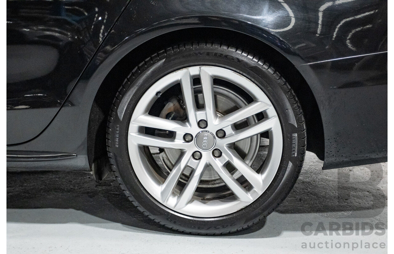 2/2015 Audi A4 S-Line 1.8 TFSI B8 (8K) MY15 4D Sedan Myth Black Metallic Turbo 1.8L