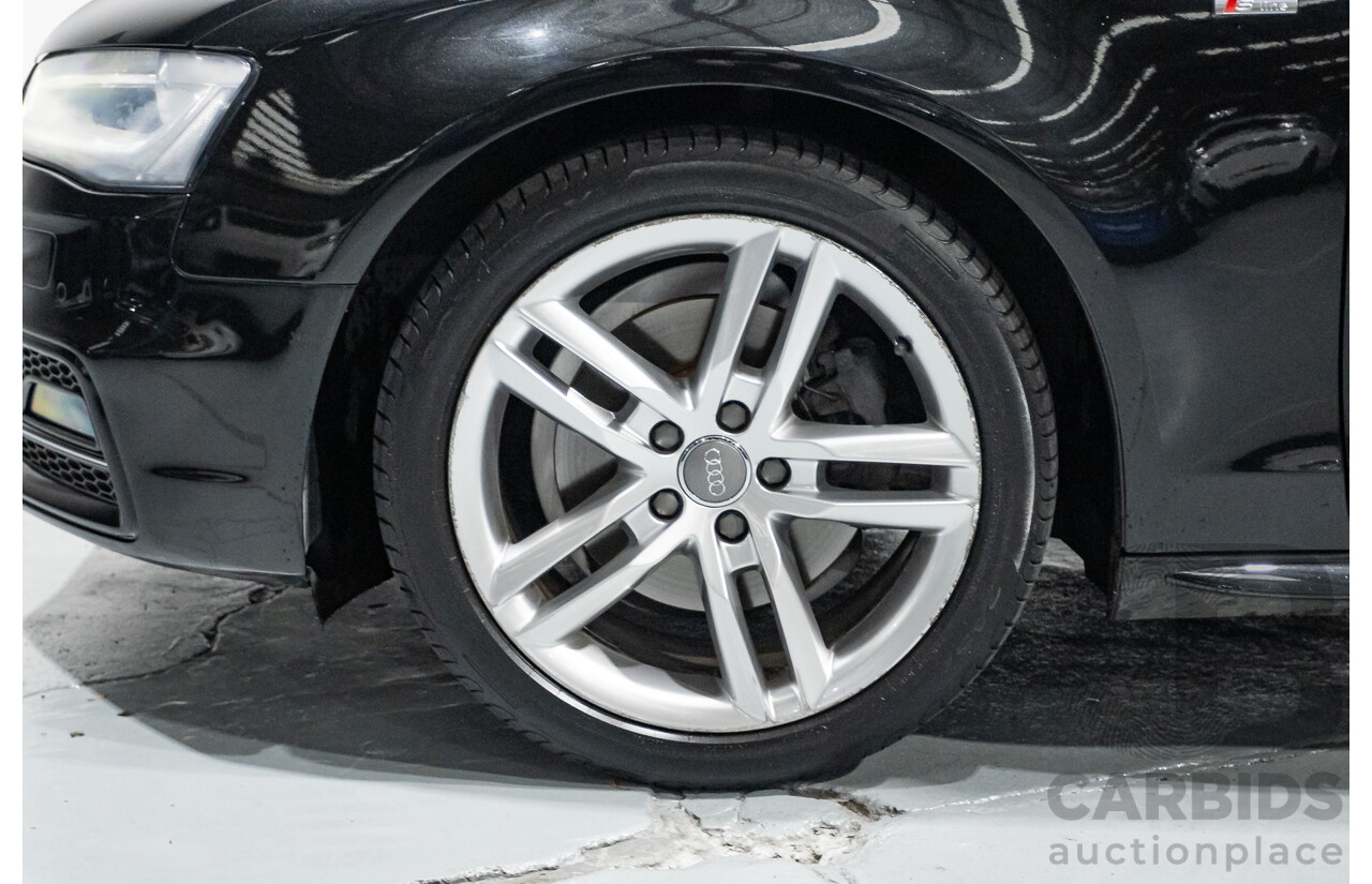 2/2015 Audi A4 S-Line 1.8 TFSI B8 (8K) MY15 4D Sedan Myth Black Metallic Turbo 1.8L