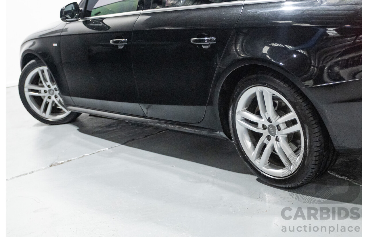 2/2015 Audi A4 S-Line 1.8 TFSI B8 (8K) MY15 4D Sedan Myth Black Metallic Turbo 1.8L