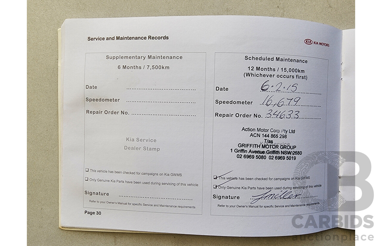 5/2014 Kia Cerato Si YD MY15 4d Sedan Blue 2.0L