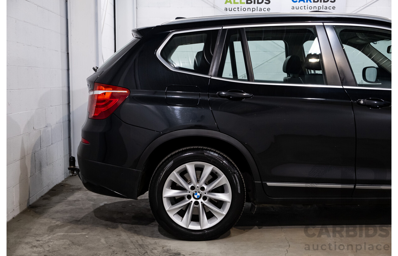 10/2011 BMW X3 Xdrive 30d F25 4d Wagon Black Sapphire Metallic Turbo Diesel 3.0L