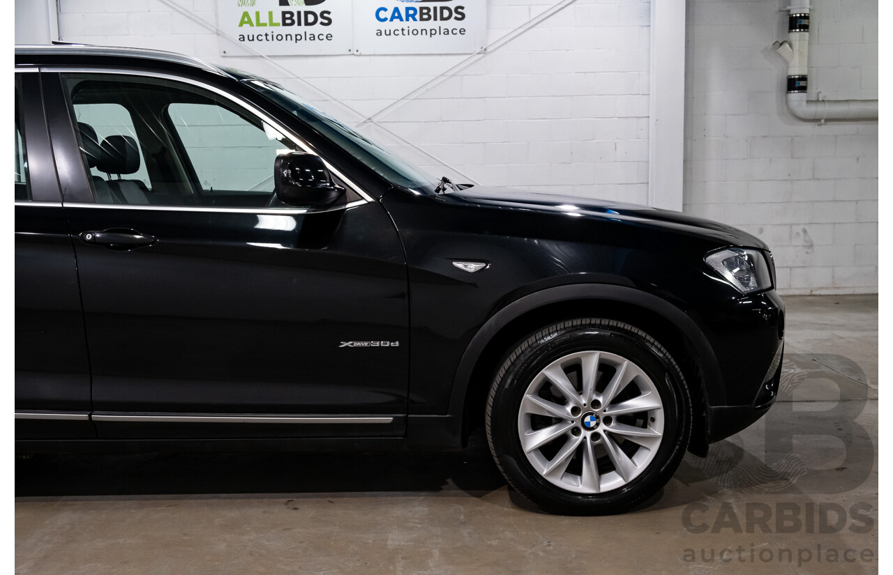 10/2011 BMW X3 Xdrive 30d F25 4d Wagon Black Sapphire Metallic Turbo Diesel 3.0L