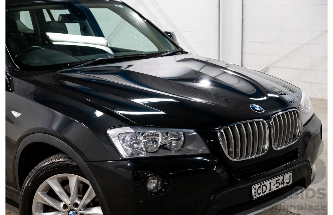 10/2011 BMW X3 Xdrive 30d F25 4d Wagon Black Sapphire Metallic Turbo Diesel 3.0L