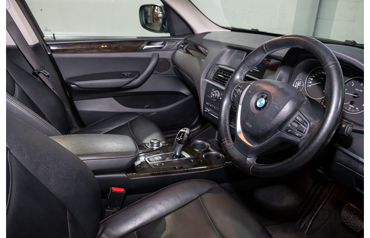 10/2011 BMW X3 Xdrive 30d F25 4d Wagon Black Sapphire Metallic Turbo Diesel 3.0L