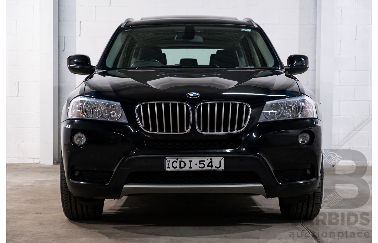 10/2011 BMW X3 Xdrive 30d F25 4d Wagon Black Sapphire Metallic Turbo Diesel 3.0L
