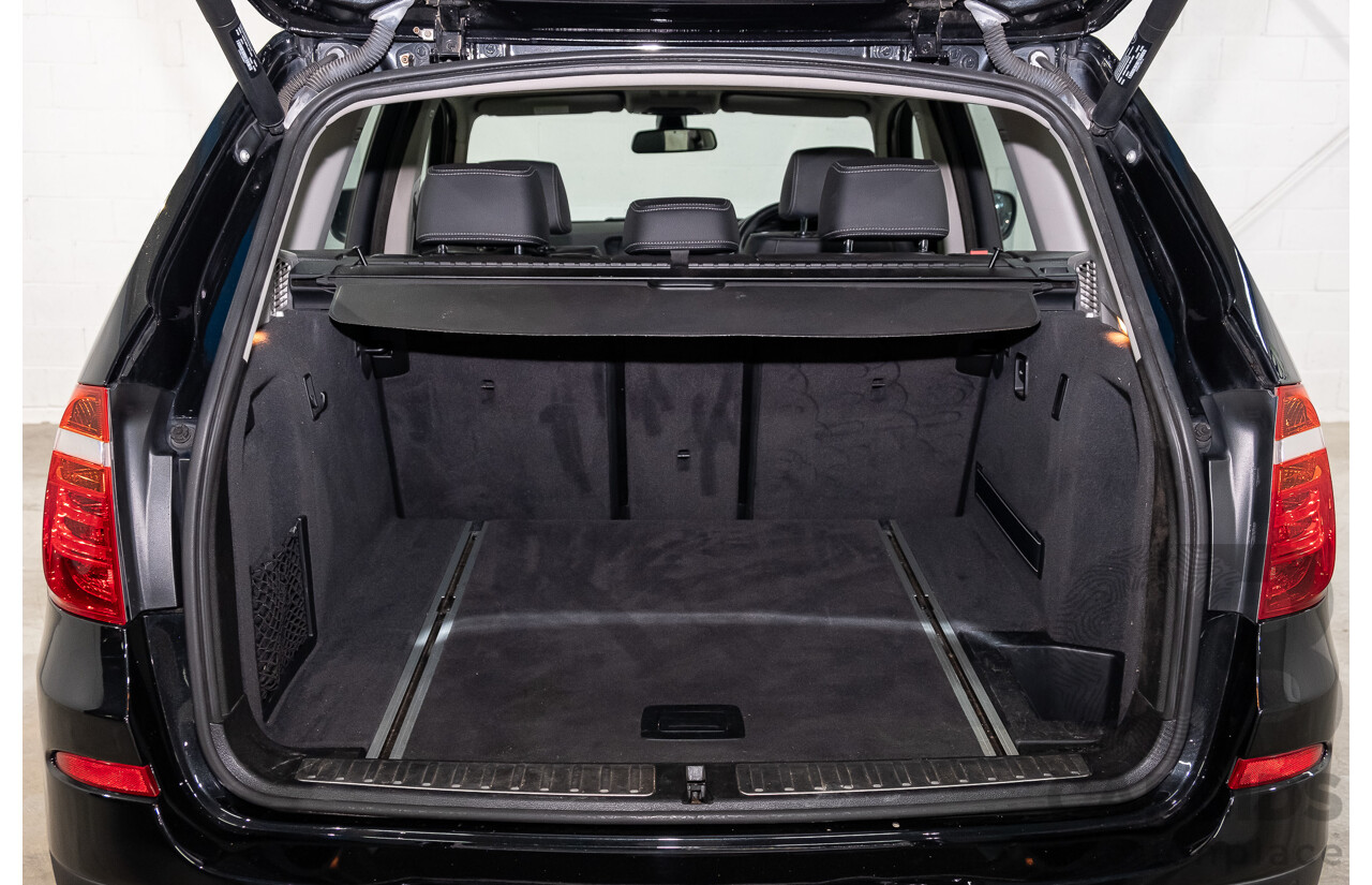 10/2011 BMW X3 Xdrive 30d F25 4d Wagon Black Sapphire Metallic Turbo Diesel 3.0L