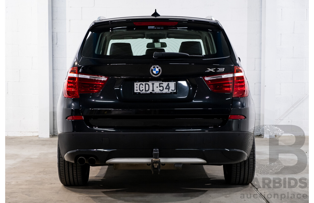 10/2011 BMW X3 Xdrive 30d F25 4d Wagon Black Sapphire Metallic Turbo Diesel 3.0L