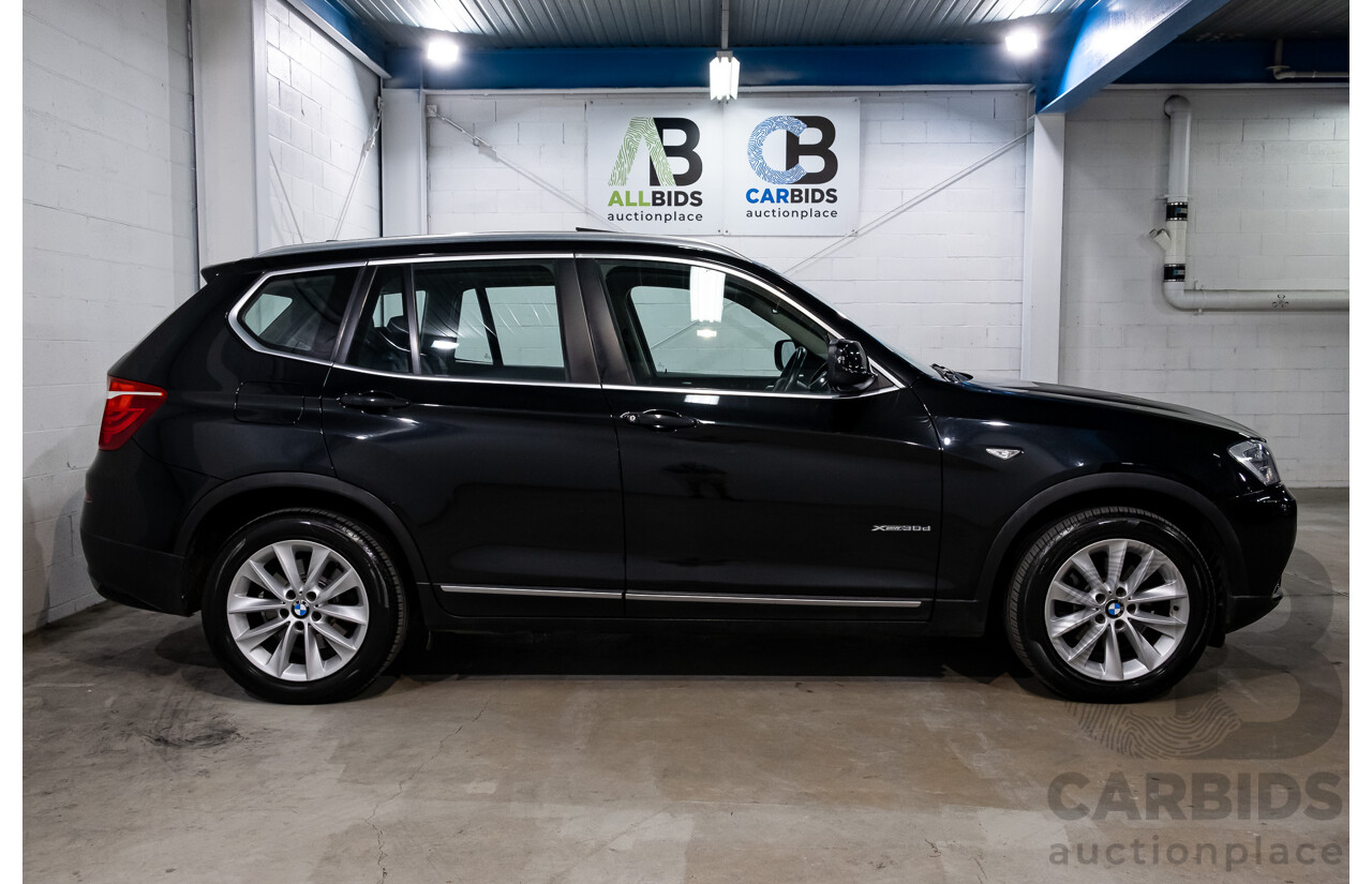10/2011 BMW X3 Xdrive 30d F25 4d Wagon Black Sapphire Metallic Turbo Diesel 3.0L