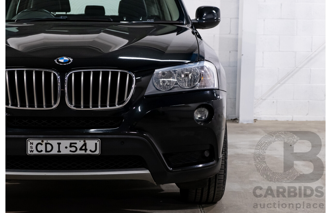 10/2011 BMW X3 Xdrive 30d F25 4d Wagon Black Sapphire Metallic Turbo Diesel 3.0L