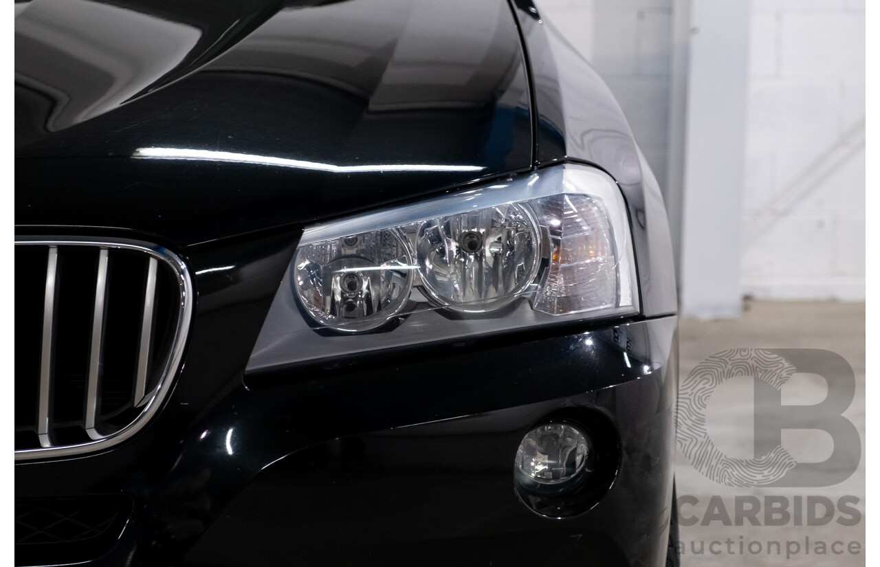 10/2011 BMW X3 Xdrive 30d F25 4d Wagon Black Sapphire Metallic Turbo Diesel 3.0L