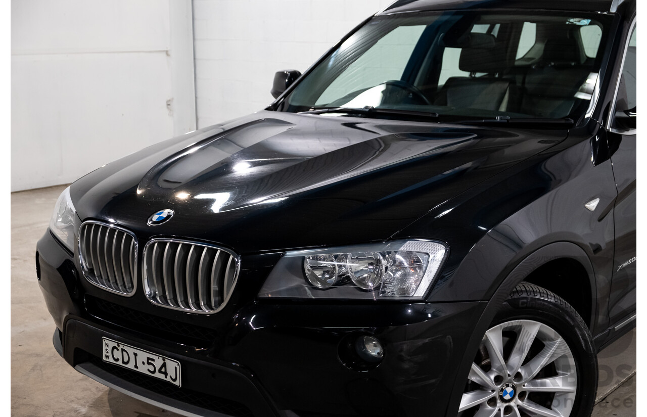 10/2011 BMW X3 Xdrive 30d F25 4d Wagon Black Sapphire Metallic Turbo Diesel 3.0L