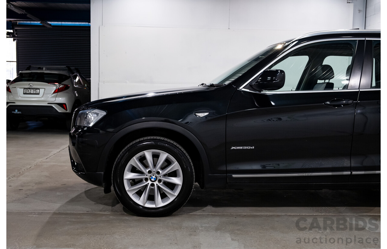 10/2011 BMW X3 Xdrive 30d F25 4d Wagon Black Sapphire Metallic Turbo Diesel 3.0L