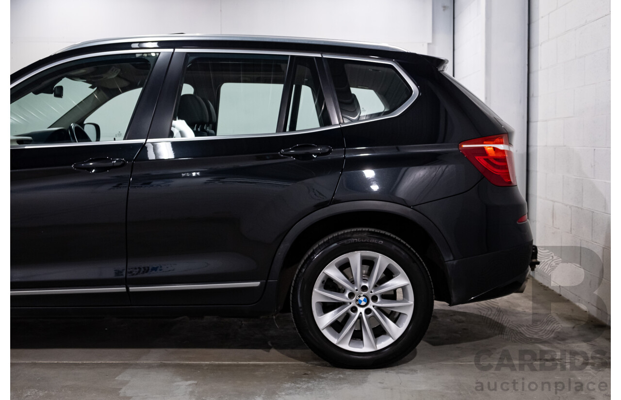 10/2011 BMW X3 Xdrive 30d F25 4d Wagon Black Sapphire Metallic Turbo Diesel 3.0L