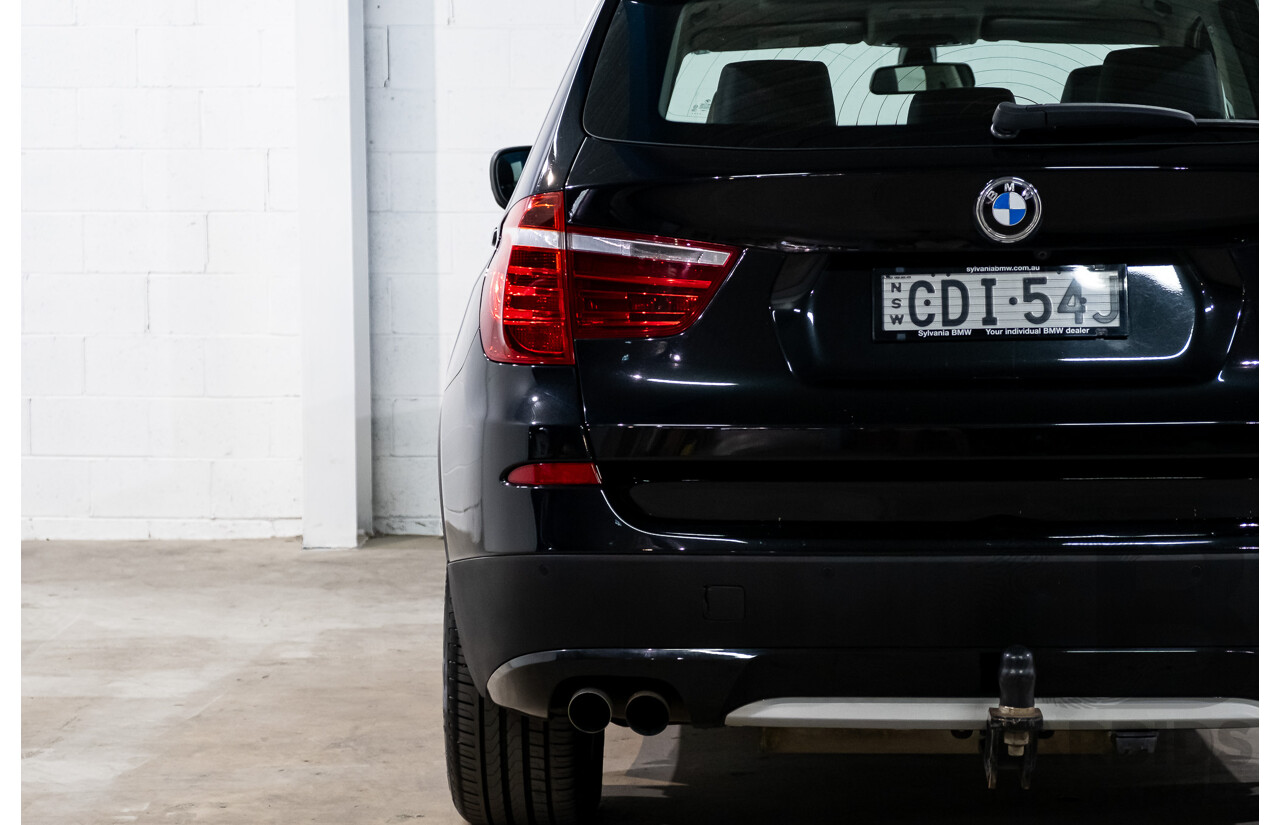 10/2011 BMW X3 Xdrive 30d F25 4d Wagon Black Sapphire Metallic Turbo Diesel 3.0L