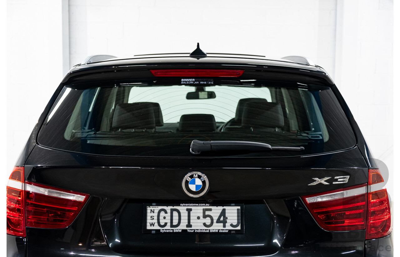 10/2011 BMW X3 Xdrive 30d F25 4d Wagon Black Sapphire Metallic Turbo Diesel 3.0L