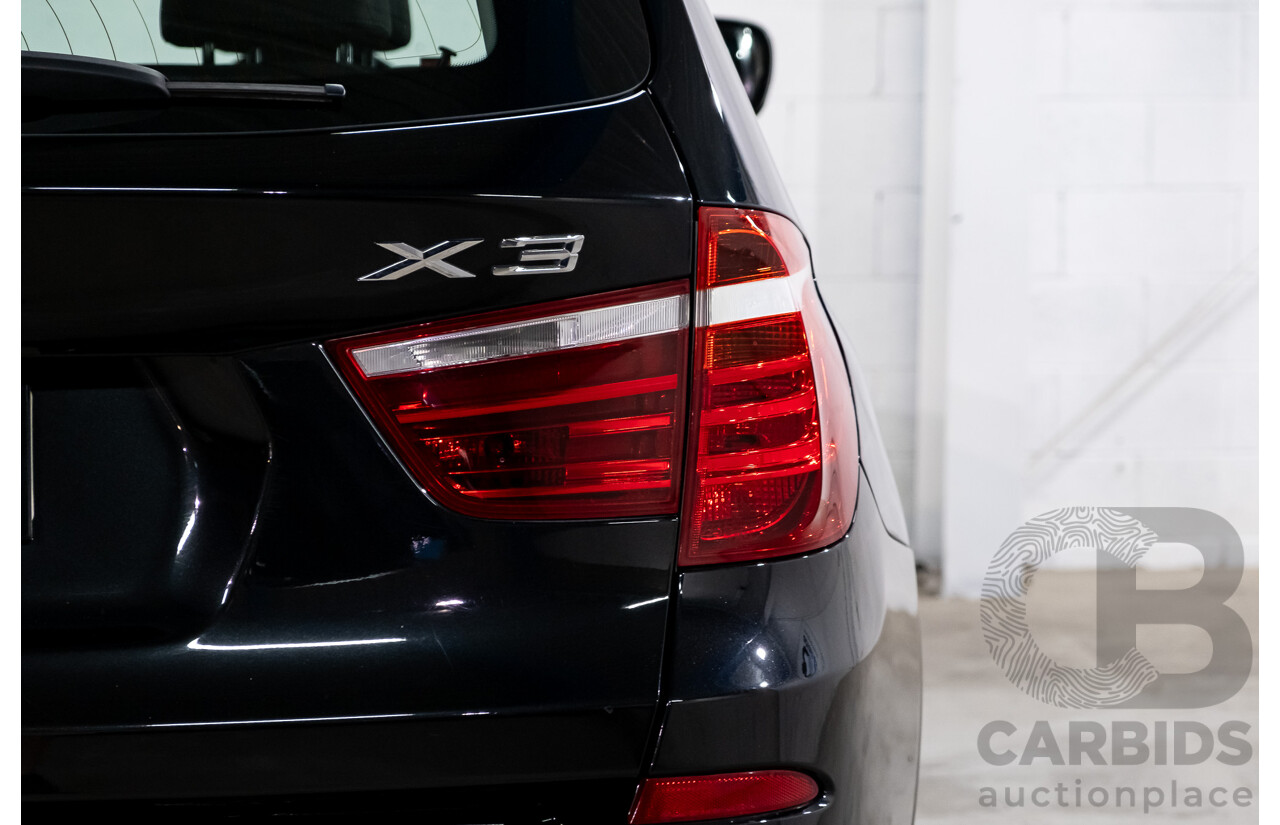 10/2011 BMW X3 Xdrive 30d F25 4d Wagon Black Sapphire Metallic Turbo Diesel 3.0L
