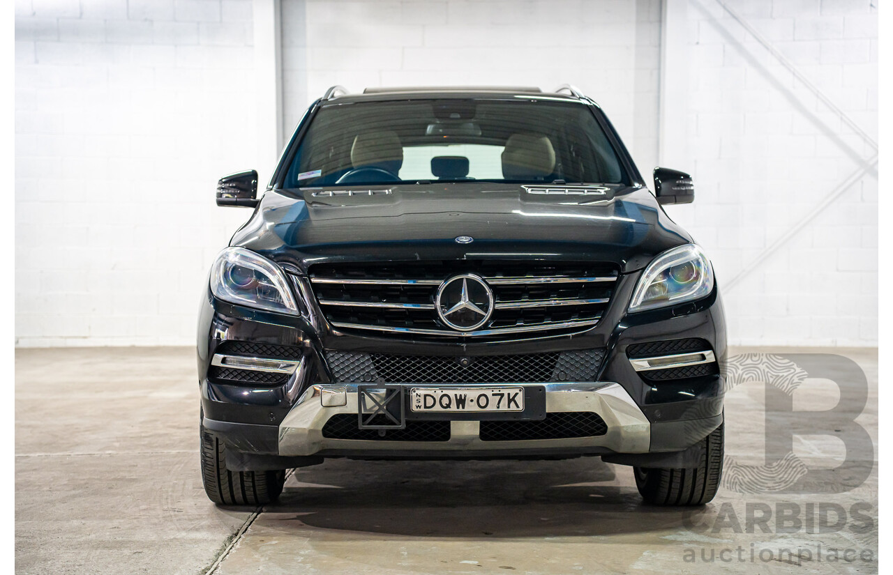 12/2013 Mercedes-Benz ML 350 CDI Bluetec (4x4) 166 4d Wagon Black Obsidian Metallic Turbo Diesel V6 3.0L