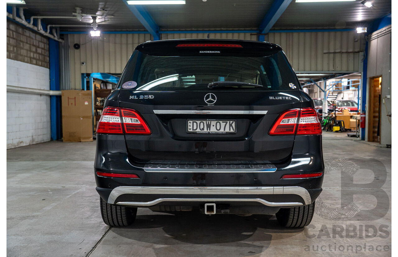 12/2013 Mercedes-Benz ML 350 CDI Bluetec (4x4) 166 4d Wagon Black Obsidian Metallic Turbo Diesel V6 3.0L