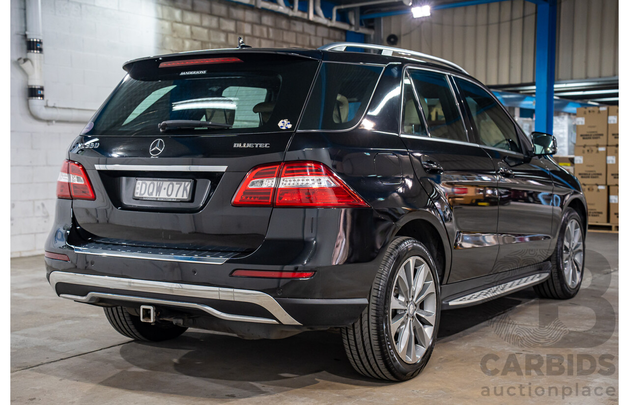 12/2013 Mercedes-Benz ML 350 CDI Bluetec (4x4) 166 4d Wagon Black Obsidian Metallic Turbo Diesel V6 3.0L
