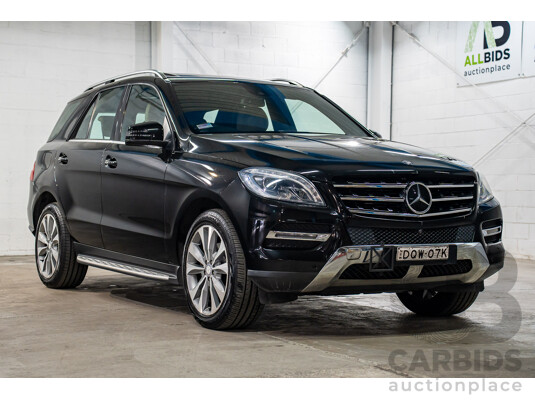 12/2013 Mercedes-Benz ML 350 CDI Bluetec (4x4) 166 4d Wagon Black Obsidian Metallic Turbo Diesel V6 3.0L