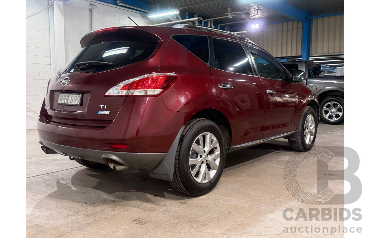 4/2012 Nissan Murano Ti Z51 MY12 4d Wagon Maroon V6 3.5L