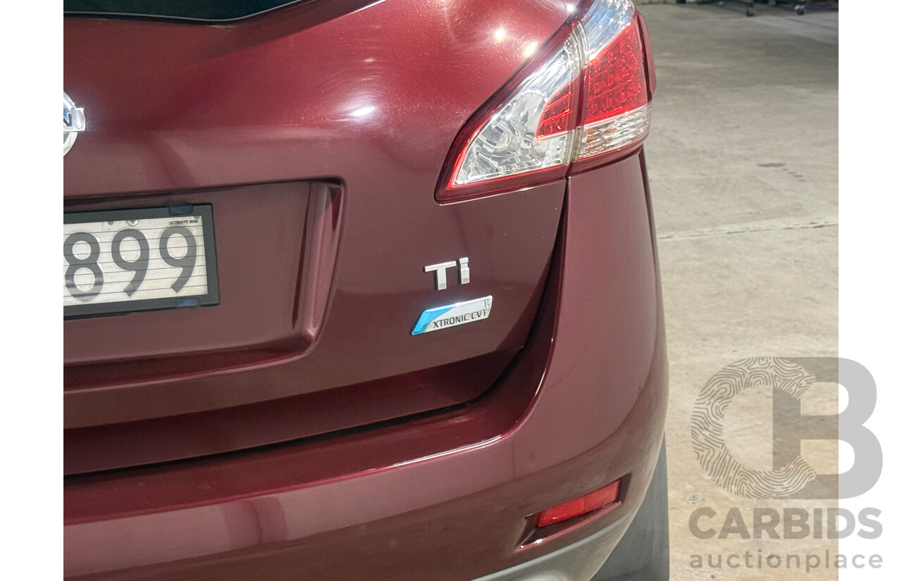 4/2012 Nissan Murano Ti Z51 MY12 4d Wagon Maroon V6 3.5L