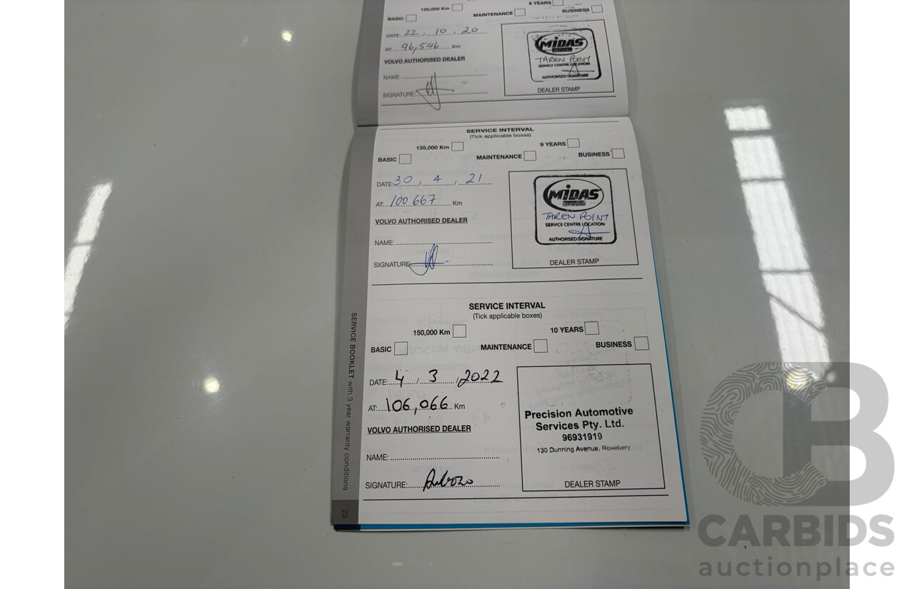 11/2011 Volvo XC90 D5 Executive MY12 4d Wagon Ice White Turbo Diesel 2.4L