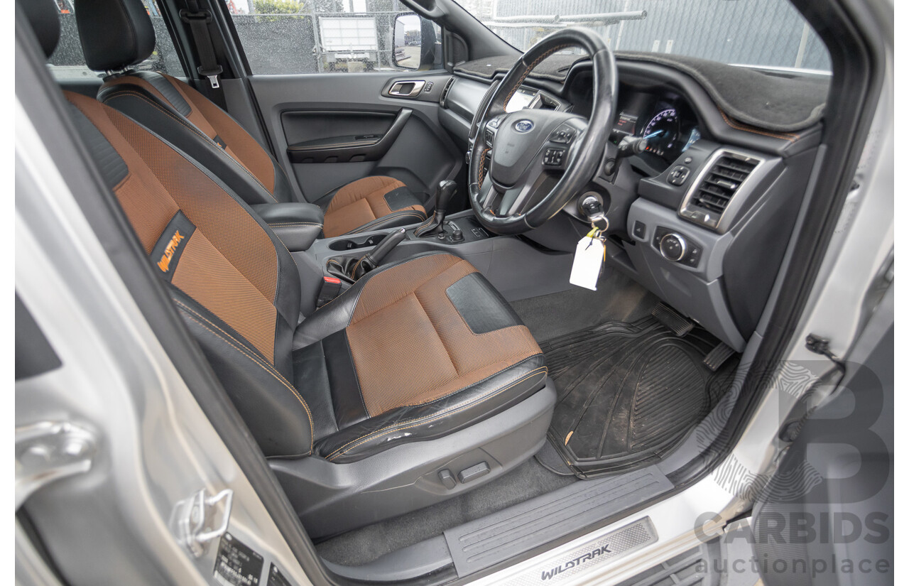 3/2018 Ford Ranger Wildtrak 3.2 (4x4) PX MKII MY18 Dual Cab P/Up Ingot Silver Metallic Turbo Diesel 3.2L