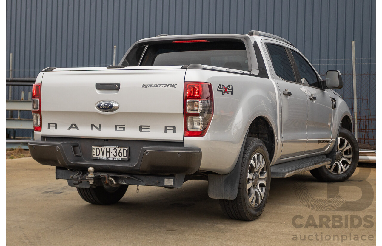 3/2018 Ford Ranger Wildtrak 3.2 (4x4) PX MKII MY18 Dual Cab P/Up Ingot Silver Metallic Turbo Diesel 3.2L