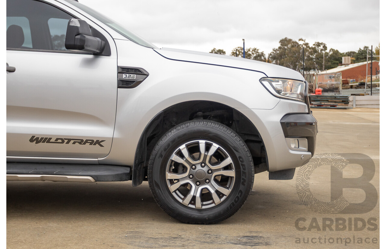 3/2018 Ford Ranger Wildtrak 3.2 (4x4) PX MKII MY18 Dual Cab P/Up Ingot Silver Metallic Turbo Diesel 3.2L