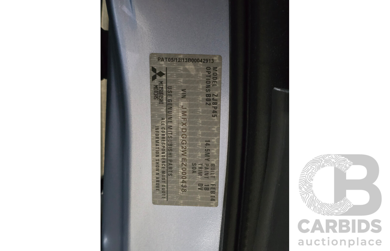 5/2014 Mitsubishi Outlander Aspire (AWD) PHEV Hybrid ZJ MY14 4d Wagon Arctic Silver Metallic 2.0L - 60kw Hybrid
