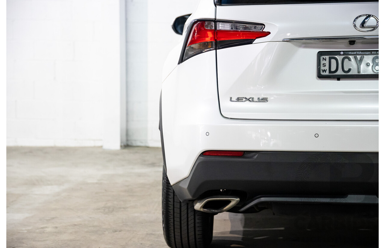 02/2016 Lexus NX200t Luxury (FWD) AGZ10R 4d Wagon Sonic Quartz White Turbo 2.0L