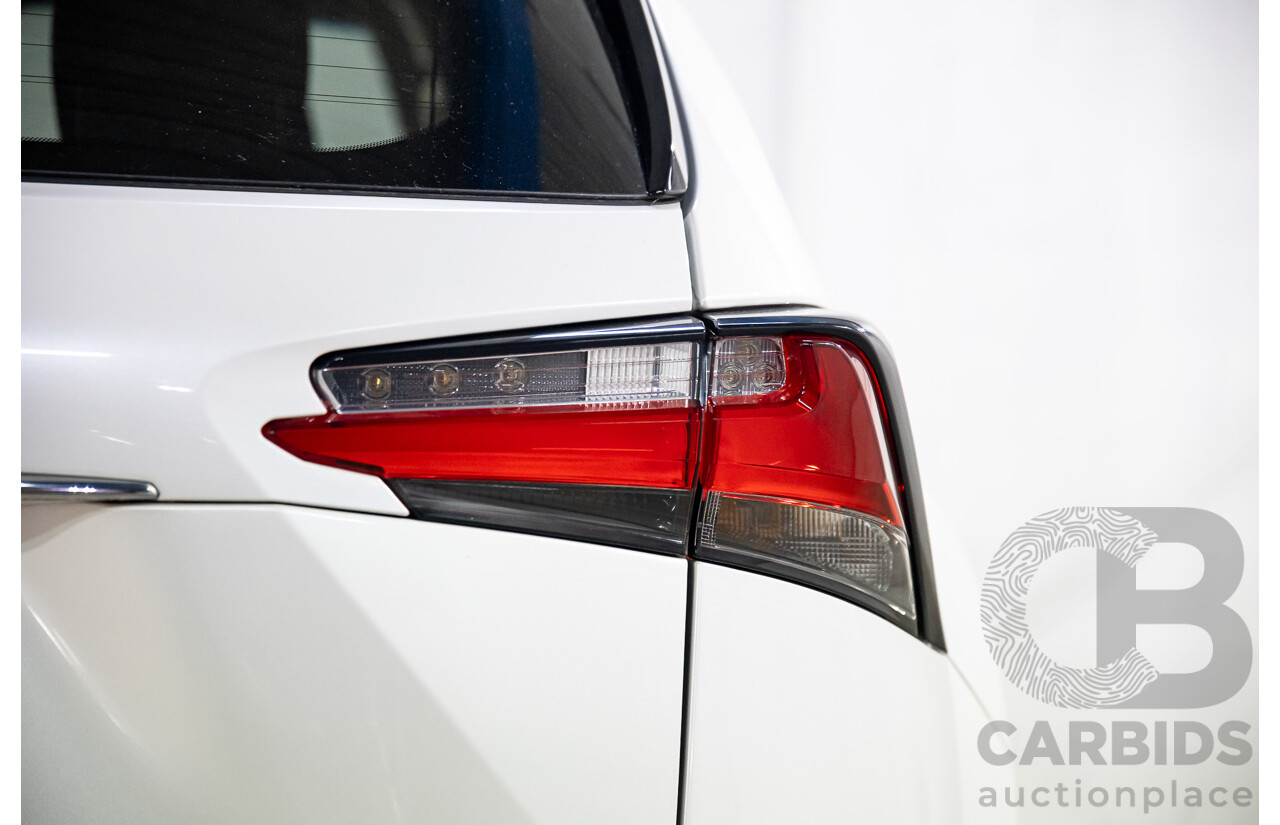 02/2016 Lexus NX200t Luxury (FWD) AGZ10R 4d Wagon Sonic Quartz White Turbo 2.0L