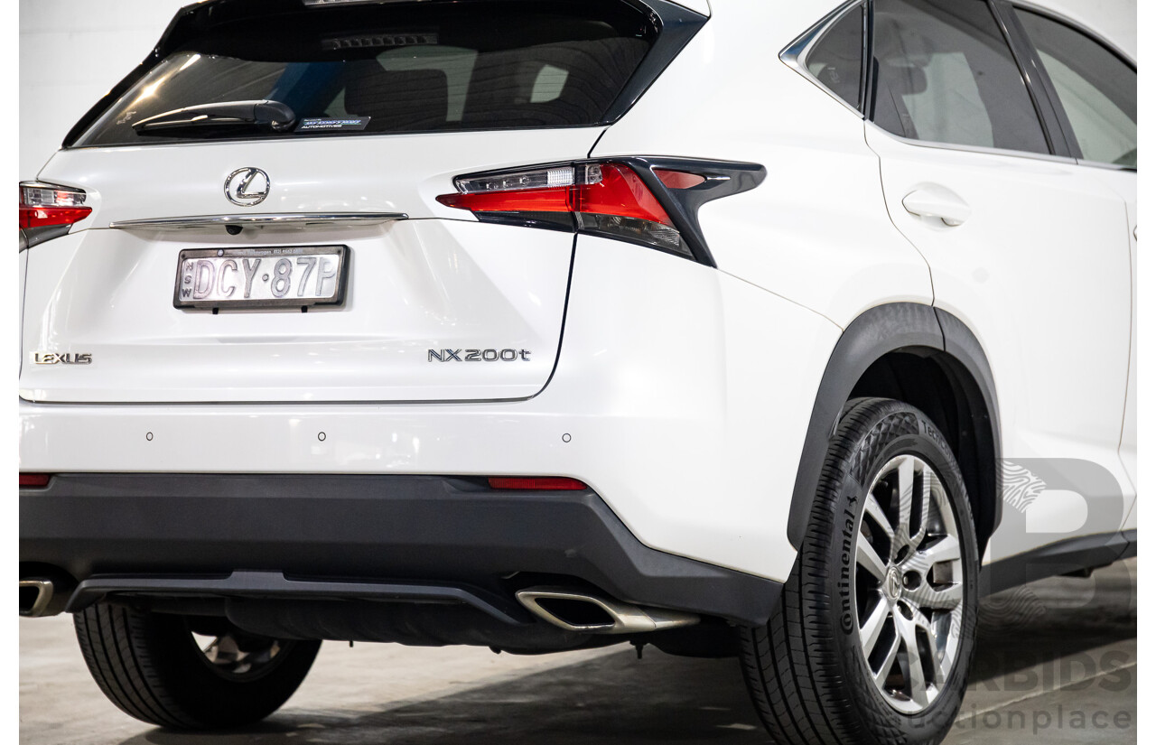 02/2016 Lexus NX200t Luxury (FWD) AGZ10R 4d Wagon Sonic Quartz White Turbo 2.0L