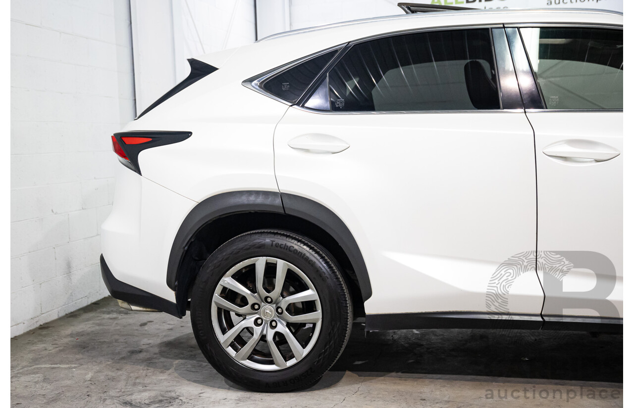 02/2016 Lexus NX200t Luxury (FWD) AGZ10R 4d Wagon Sonic Quartz White Turbo 2.0L