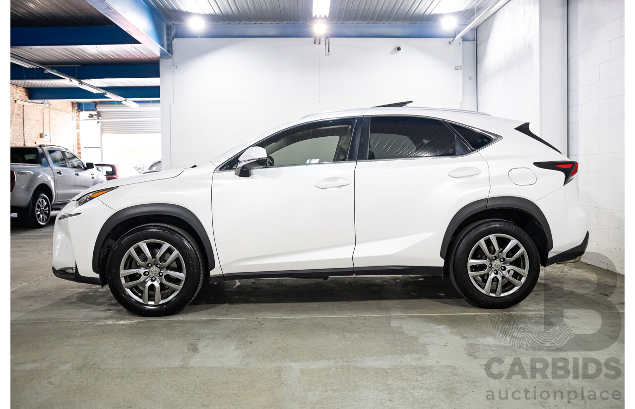 02/2016 Lexus NX200t Luxury (FWD) AGZ10R 4d Wagon Sonic Quartz White Turbo 2.0L