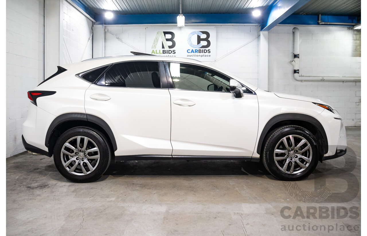 02/2016 Lexus NX200t Luxury (FWD) AGZ10R 4d Wagon Sonic Quartz White Turbo 2.0L