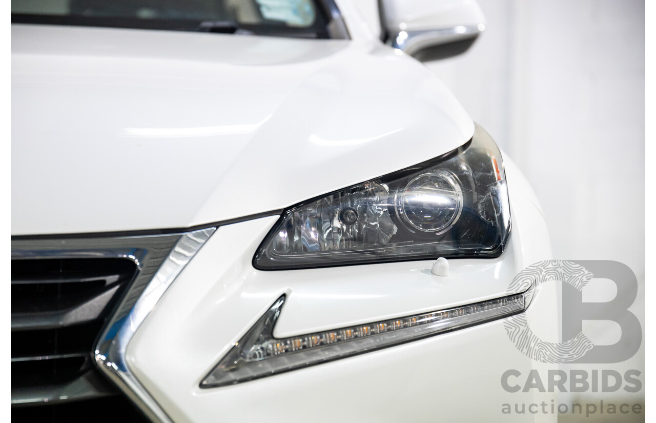 02/2016 Lexus NX200t Luxury (FWD) AGZ10R 4d Wagon Sonic Quartz White Turbo 2.0L