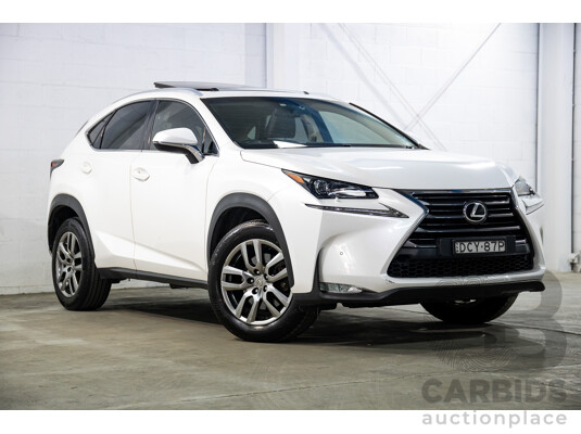 02/2016 Lexus NX200t Luxury (FWD) AGZ10R 4d Wagon Sonic Quartz White Turbo 2.0L