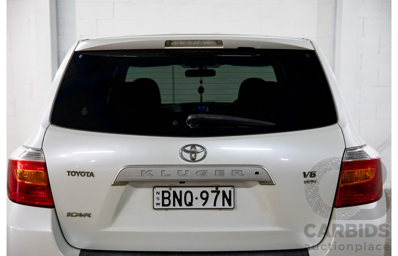 2/2010 Toyota Kluger KX-R (4x4) GSU45R 4d Wagon White V6 3.5L