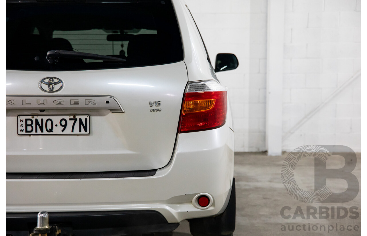 2/2010 Toyota Kluger KX-R (4x4) GSU45R 4d Wagon White V6 3.5L