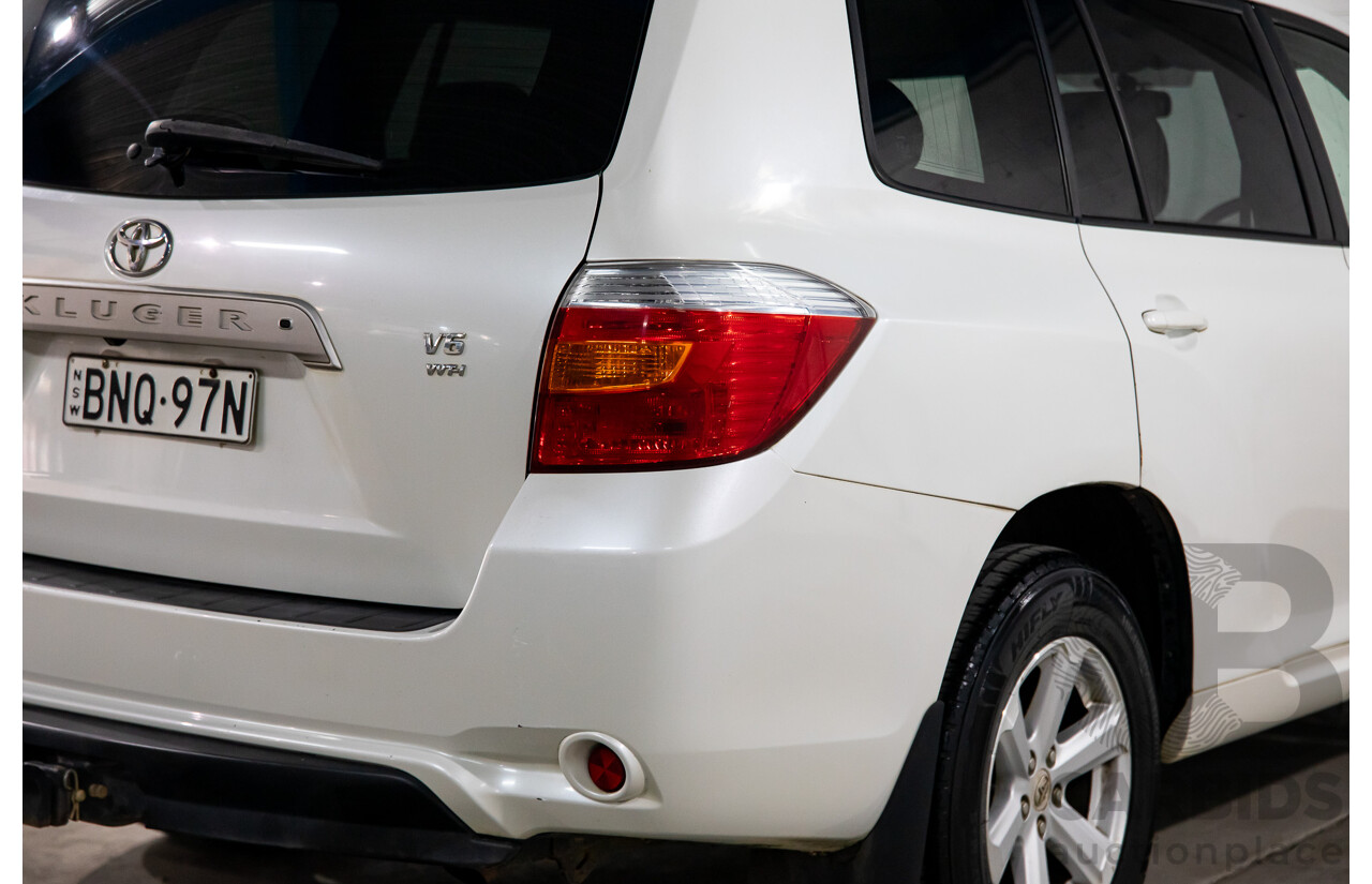 2/2010 Toyota Kluger KX-R (4x4) GSU45R 4d Wagon White V6 3.5L