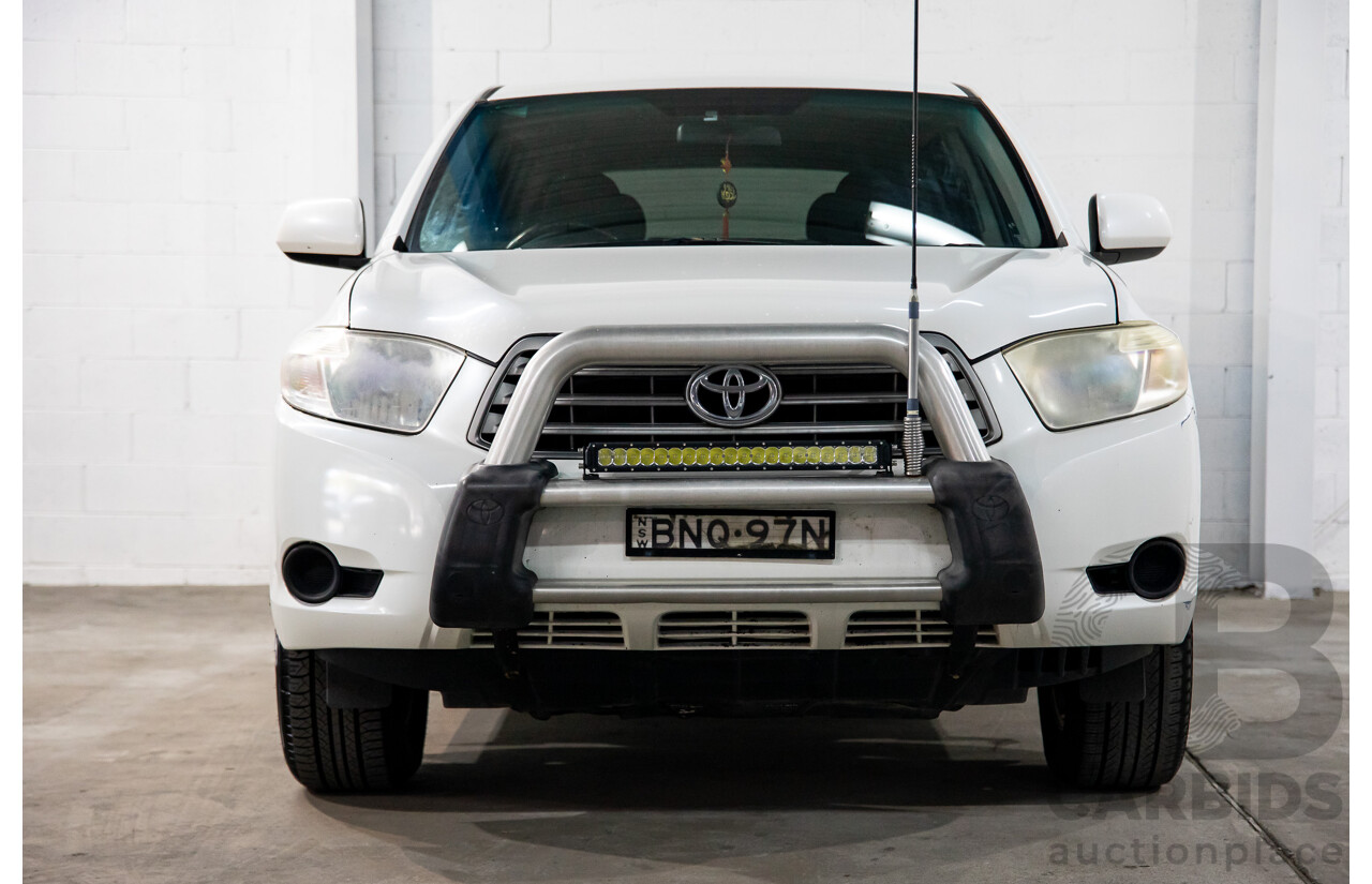 2/2010 Toyota Kluger KX-R (4x4) GSU45R 4d Wagon White V6 3.5L