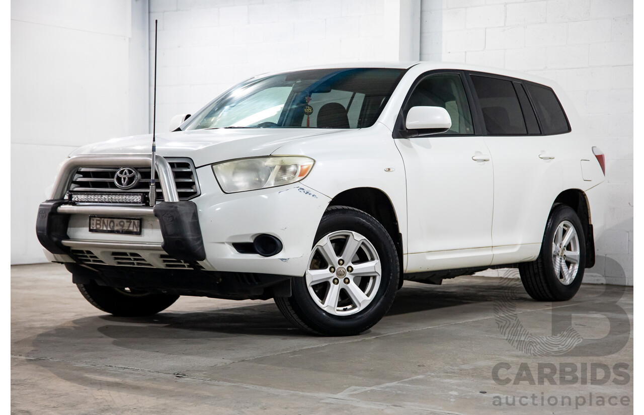 2/2010 Toyota Kluger KX-R (4x4) GSU45R 4d Wagon White V6 3.5L